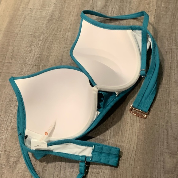 Teal swim suit top 36C - Picture 2 of 8